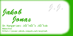 jakob jonas business card